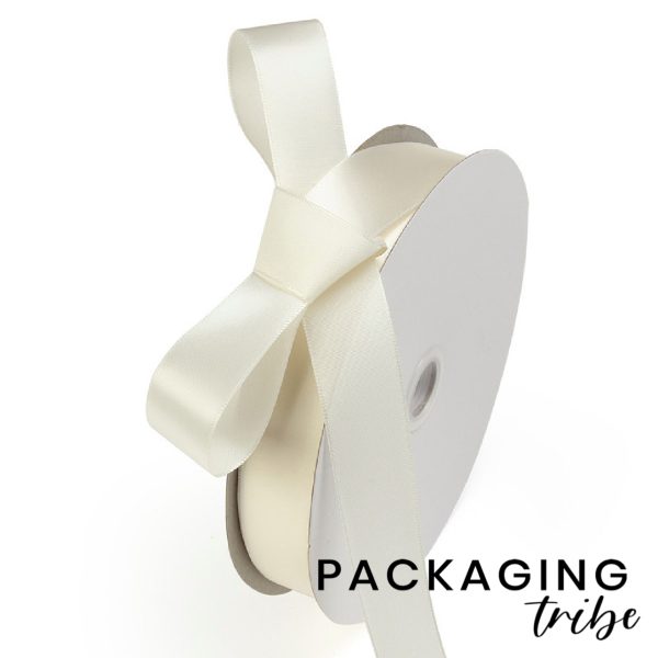 Double Sided Satin Ribbons - Off White