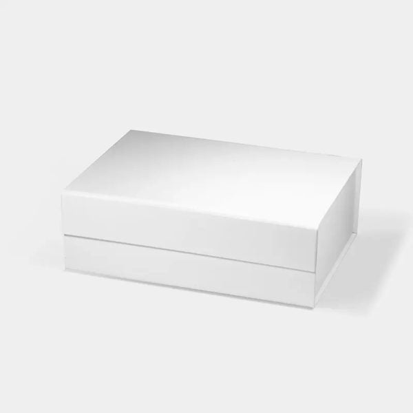 White Magnetic Closure Rigid Gift Box - MEDIUM - 1 PACK - 280L x 210W x 95H mm