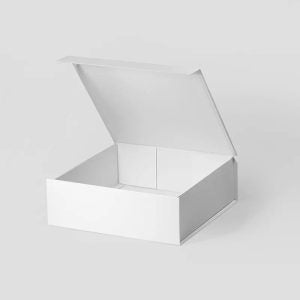 Square White Magnetic Closure Rigid Gift Box - 25 PACKS - 280L x 280W x 130H mm